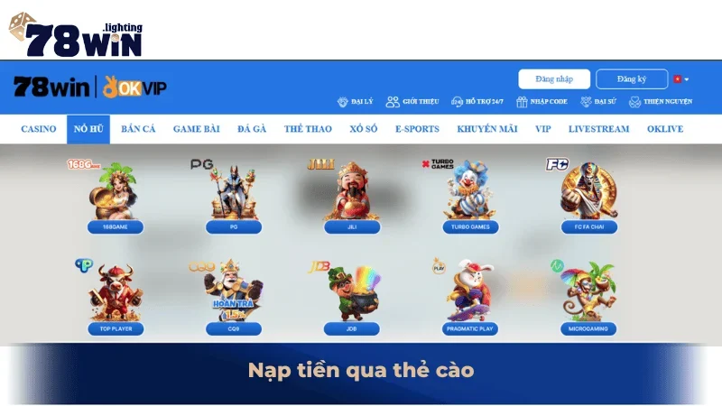 Nạp tiền qua thẻ cào